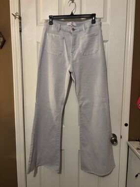 High-Rise Light Wash Wide-Leg Jeans